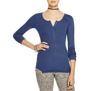 NWOT Free People 'Megs Up All Night' Henley Top